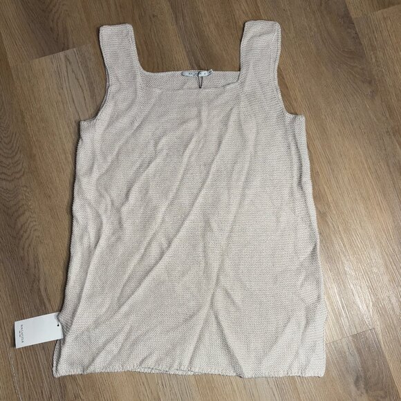 NWT M.M. Lafleur the Adele Tunic - Knit Linen size XL sea salt natural tank top - Picture 4 of 9